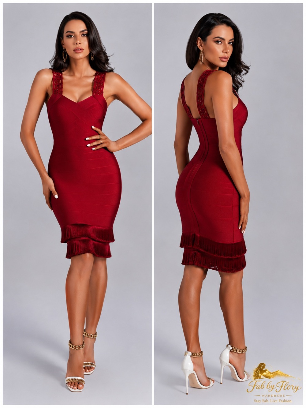 RiviR✨ Sleeveless Tassel Bodycon Mini Dress